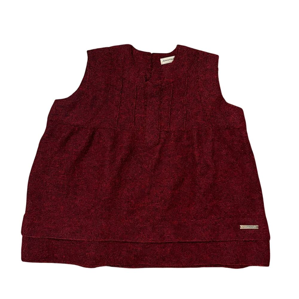 Anntarah Alpaca Wool Dress Red Black Jumper Shell Girls Toddler Size 4